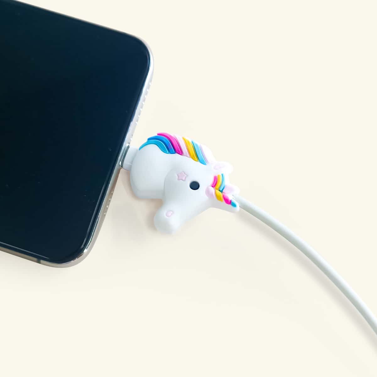 

Unicorn Shaped Phone Cable Protector, Multicolor