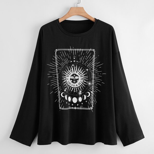 

Plus Graphic Print Tee, Black