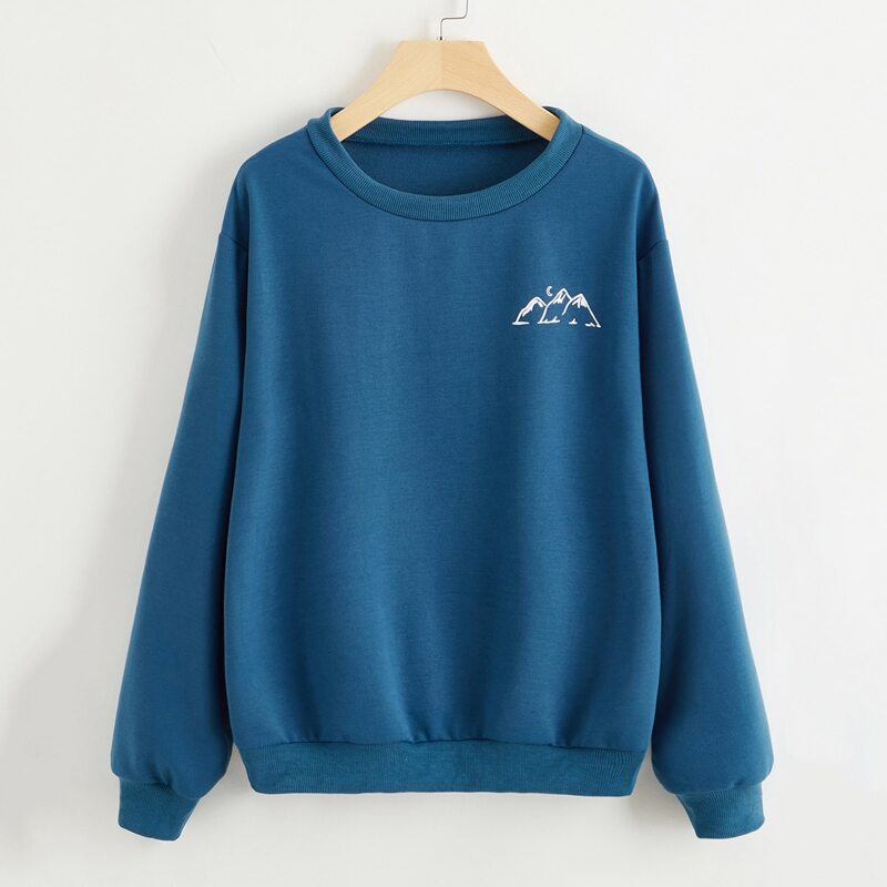 

Mountain Graphic Sweatshirt, Blue