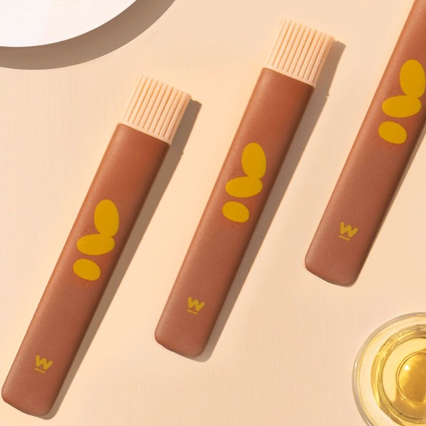 

1pc Silicone Oil Brush, Brown