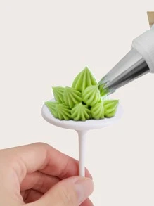 4pcs Cake Cream Flower Stand - White - View 4