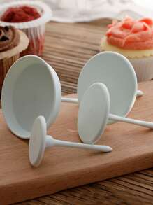 4pcs Cake Cream Flower Stand - White - View 8