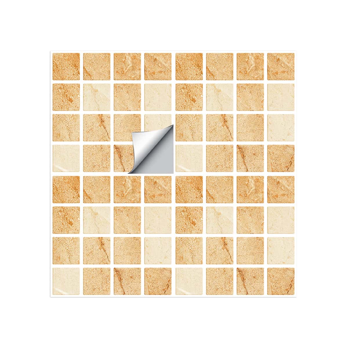 

10sheets Mosaic Tile Wall Sticker, Multicolor