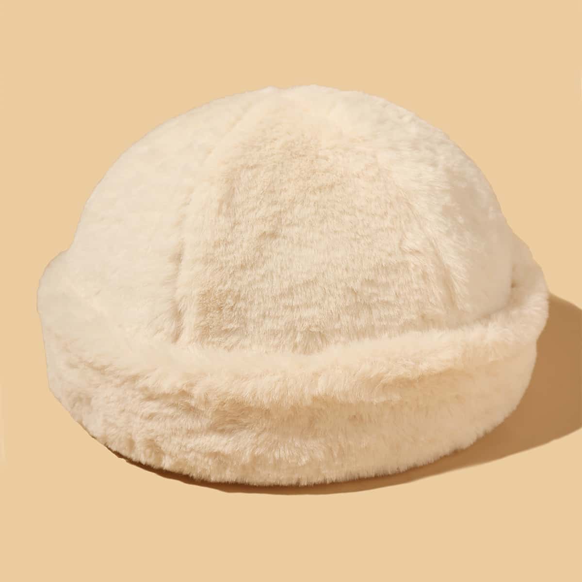 

Solid Plush Landlord hat, White
