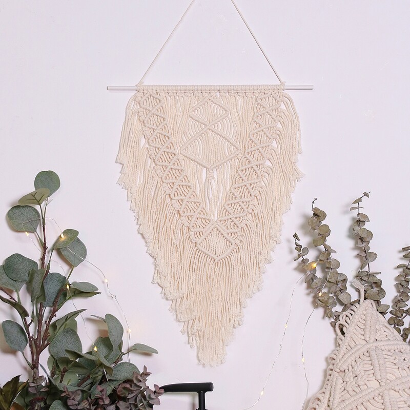 

Braided Wall Hanging Decor, Beige