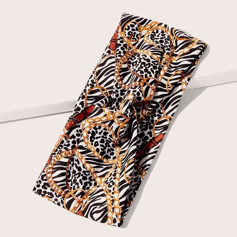 

Chain Print Headband, Multicolor