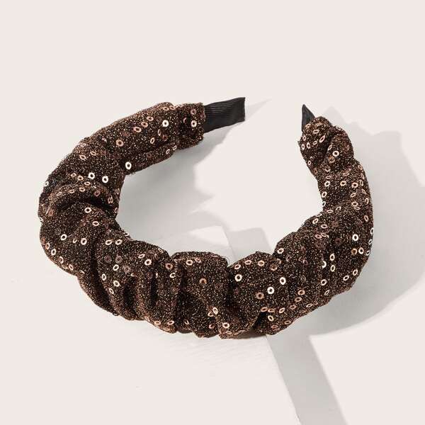 

Sequin Decor Hair Hoop, Brown