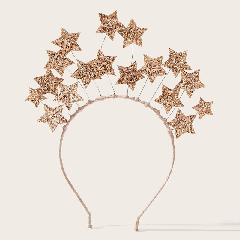 

Star Decor Hair Hoop, Champagne