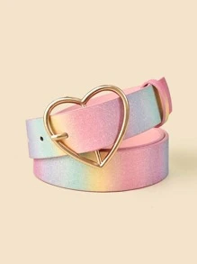 Cinturón de arcoíris con hebilla de corazón - Multicolor - Ver 4