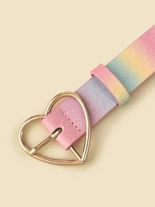 Cinturón de arcoíris con hebilla de corazón - Multicolor - Ver 5