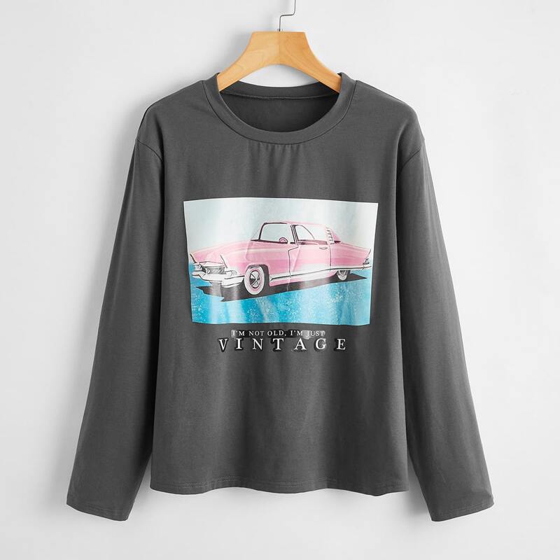 

Car Graphic Tee, Dark grey