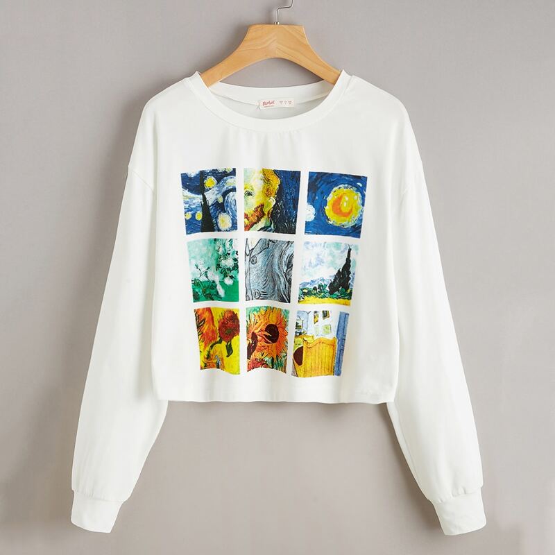 

Oil Painting Graphic Tee, White