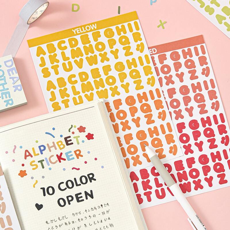 

2sheets Alphabet Pattern Random Sticker, Multicolor