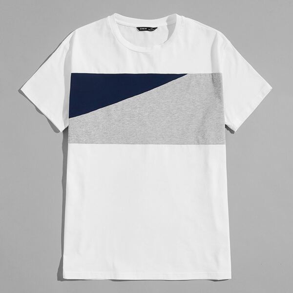 

Men Colorblock Tee, White