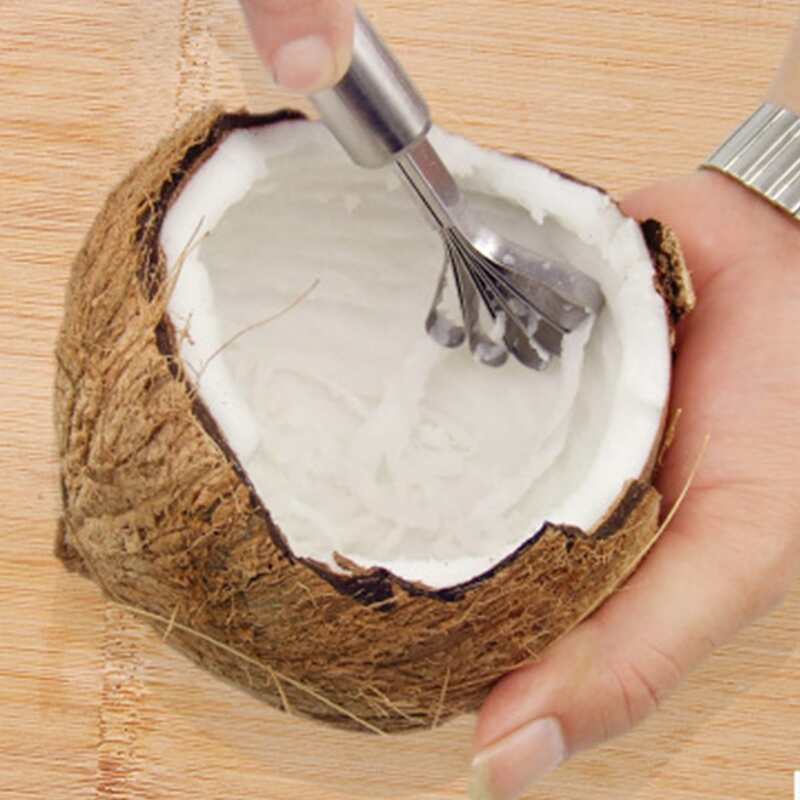 

1pc Multifunction Coconut Peeler, Silver