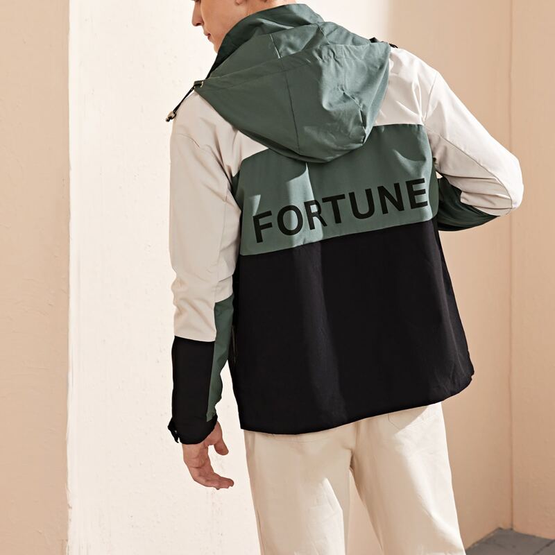

Guys Cut And Sew Letter Graphic Jacket, Multicolor