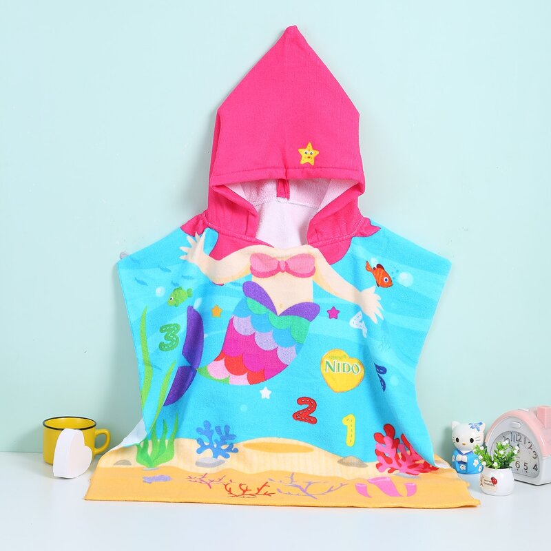 

Kids Mermaid Pattern Bath Towel, Multicolor