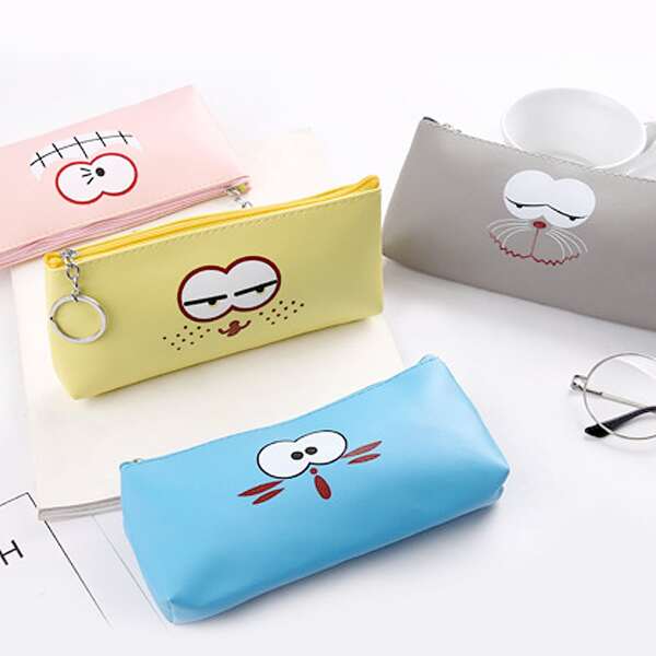 

1pc Cartoon Graphic Random Pencil Bag, Multicolor