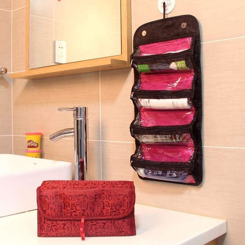 

1pc Random Color Travel Toiletries Bag, Multicolor