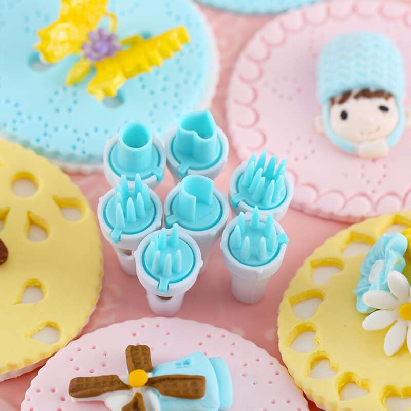 

10pcs Cake Baking Mold Set, Multicolor