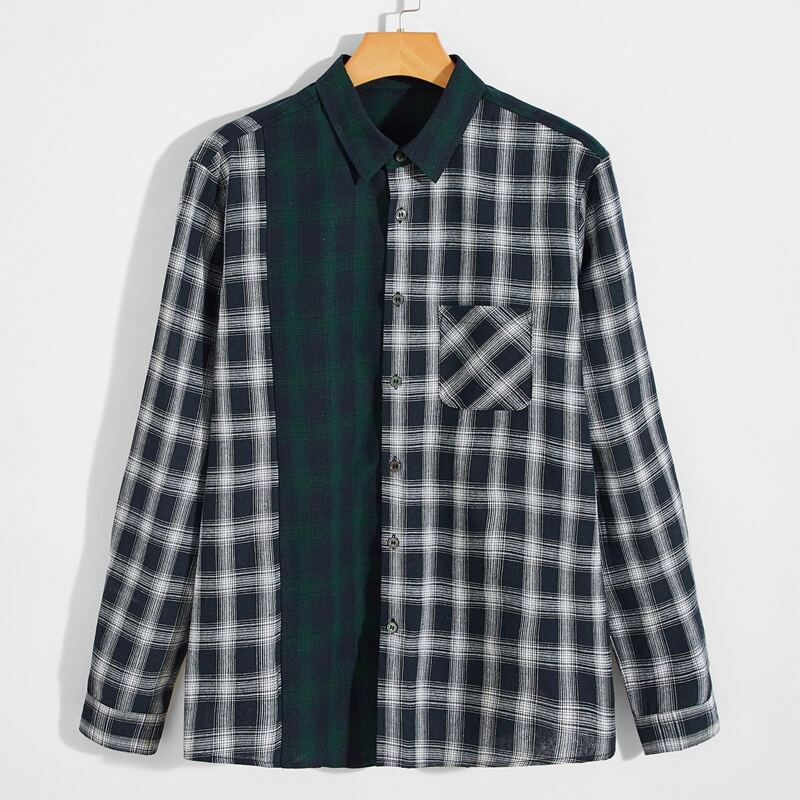 

Guys Tartan Button Up Shirt, Multicolor