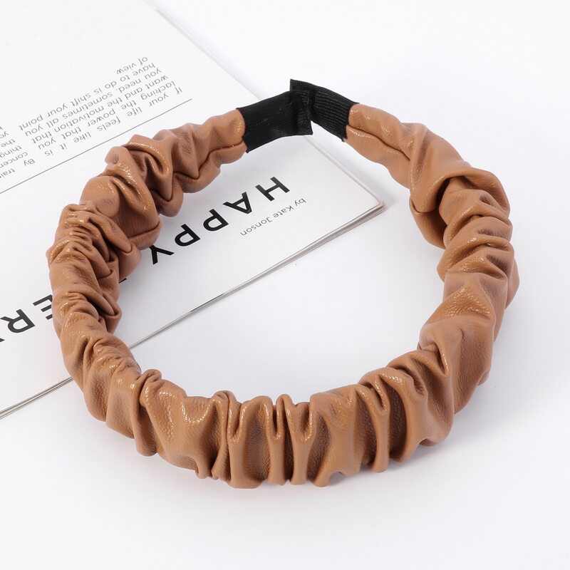

Solid Ruched Hair Hoop, Brown