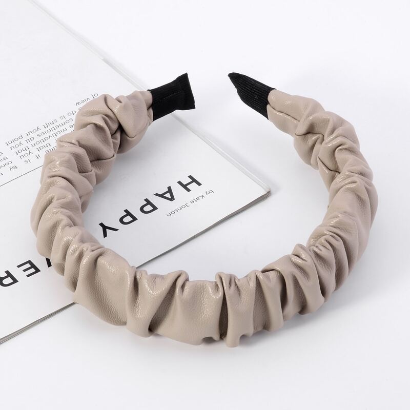 

Solid Ruched Hair Hoop, Khaki