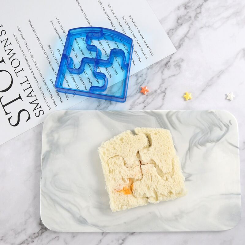 

1pc Puzzle Toast Mold, Blue