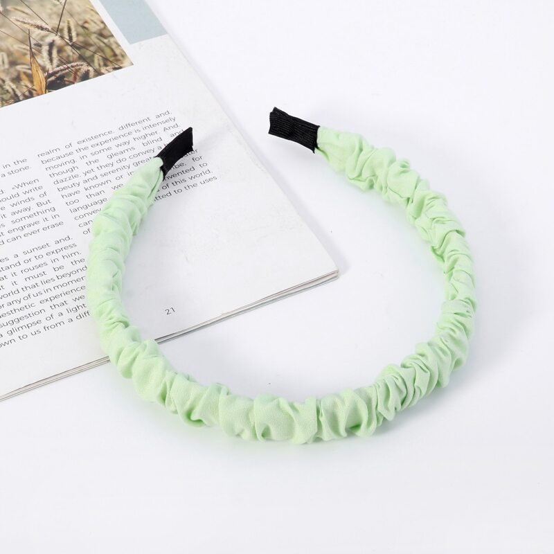

Solid Ruched Hair Hoop, Pastel mint green