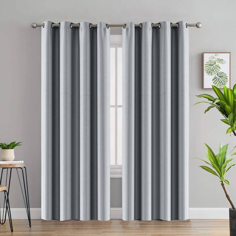

Solid Color Single Panel Curtain, Grey