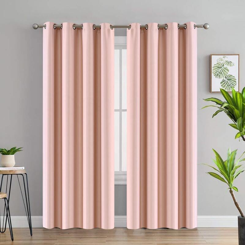 

Solid Color Single Panel Curtain, Pink