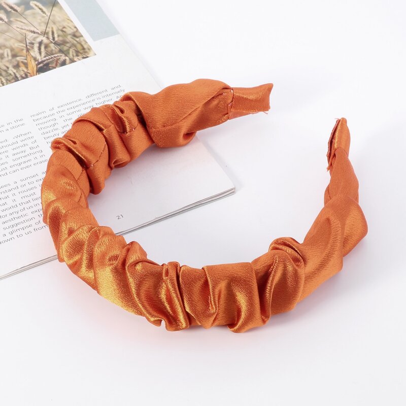 

Velvet Ruched Hair Hoop, Burnt orange