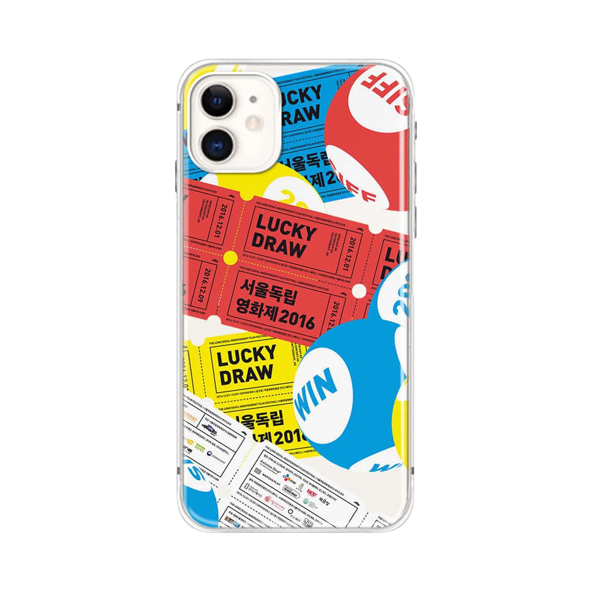 

Ticket Pattern iPhone Case, Multicolor