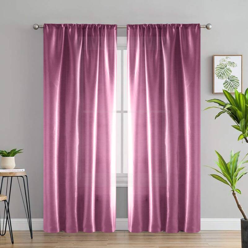 

Solid Color Single Panel Curtain, Purple
