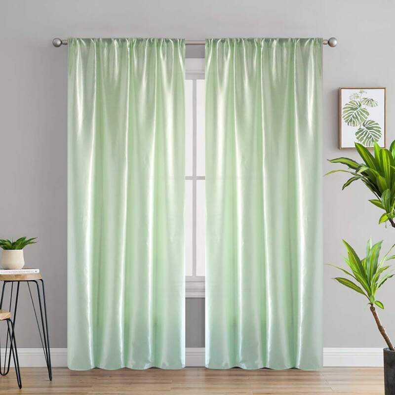 

Solid Color Single Panel Curtain, Green