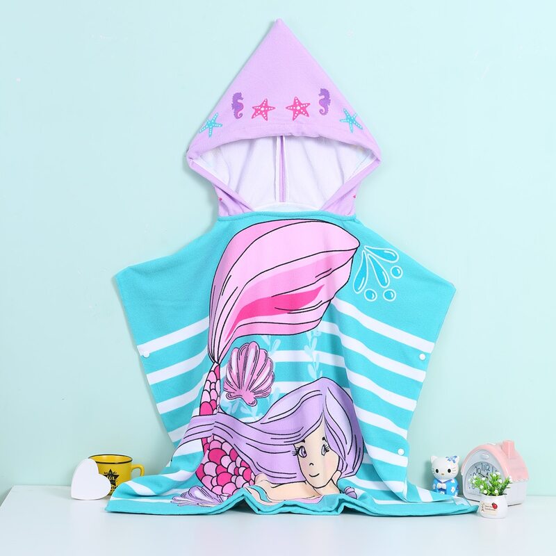 

Kids Mermaid Pattern Bath Towel, Multicolor