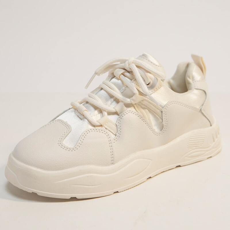 

Lace-up Front Skate Shoes, Beige