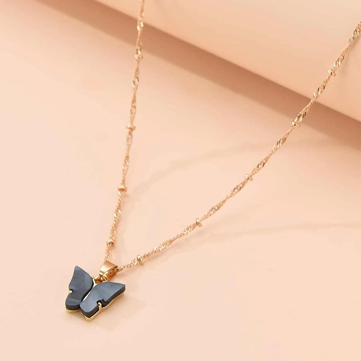 

Butterfly Pendant Necklace, Gold