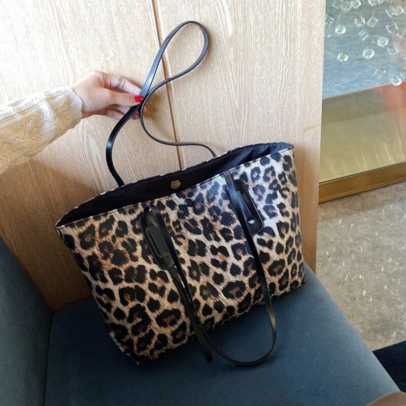 

Leopard Pattern Tote Bag, Multicolor