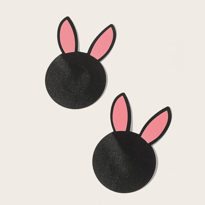 

1pair Rabbit Ear Shaped Nipple Cover, Multicolor