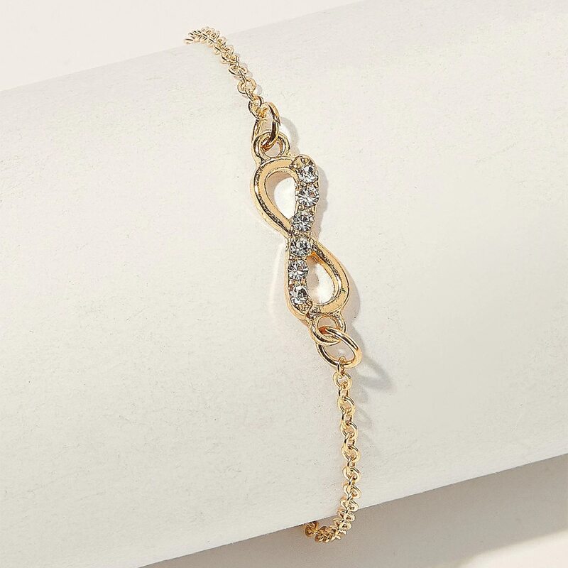 

Rhinestone Chain Bracelet, Gold