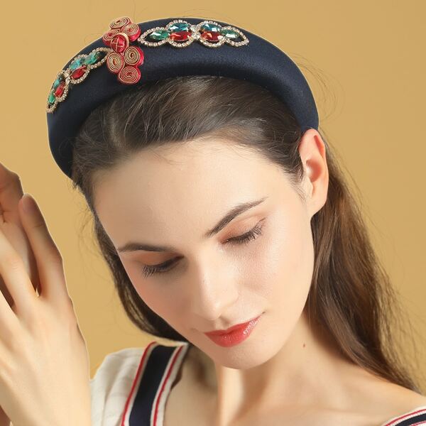 

Rhinestone Decor Hair Hoop, Blue