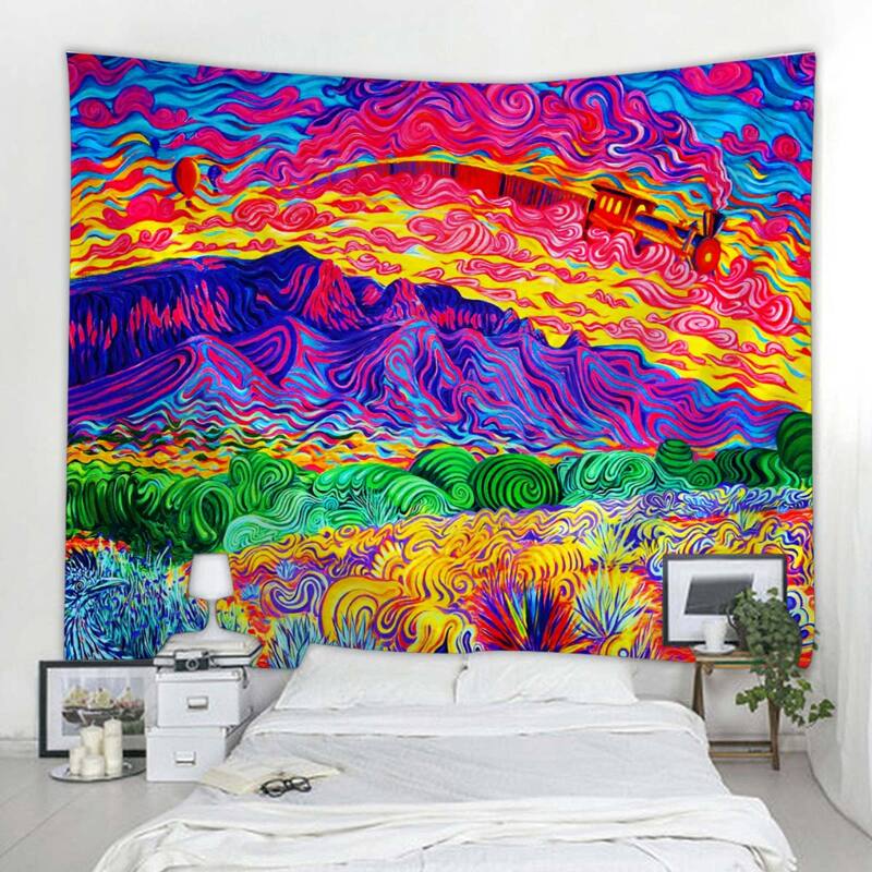 

Oil Painting Landscape Tapestry, Multicolor