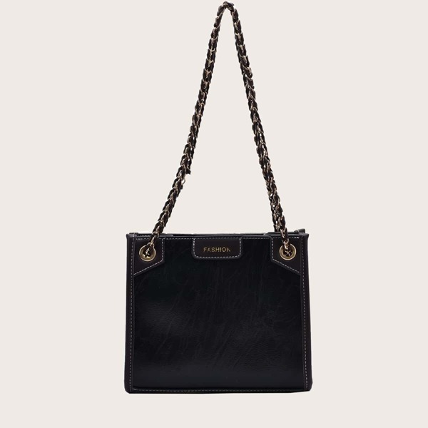 

Minimalist Chain Shoulder Bag, Black
