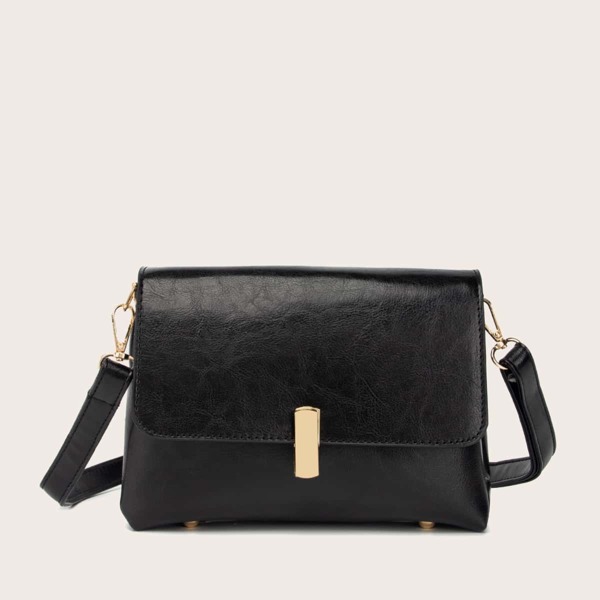 

Flap Shoulder Bag, Black