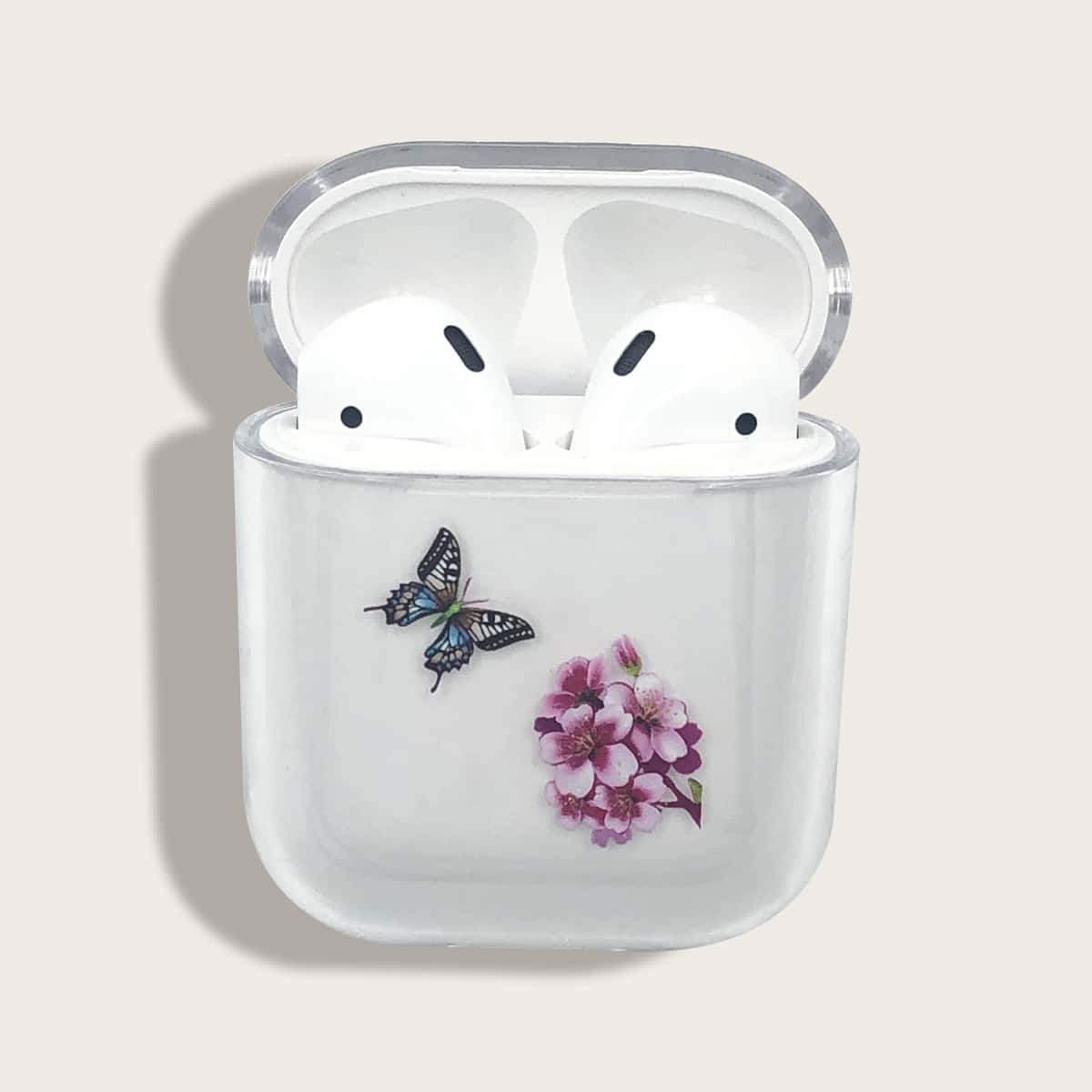 

Butterfly Print Clear Airpods Case