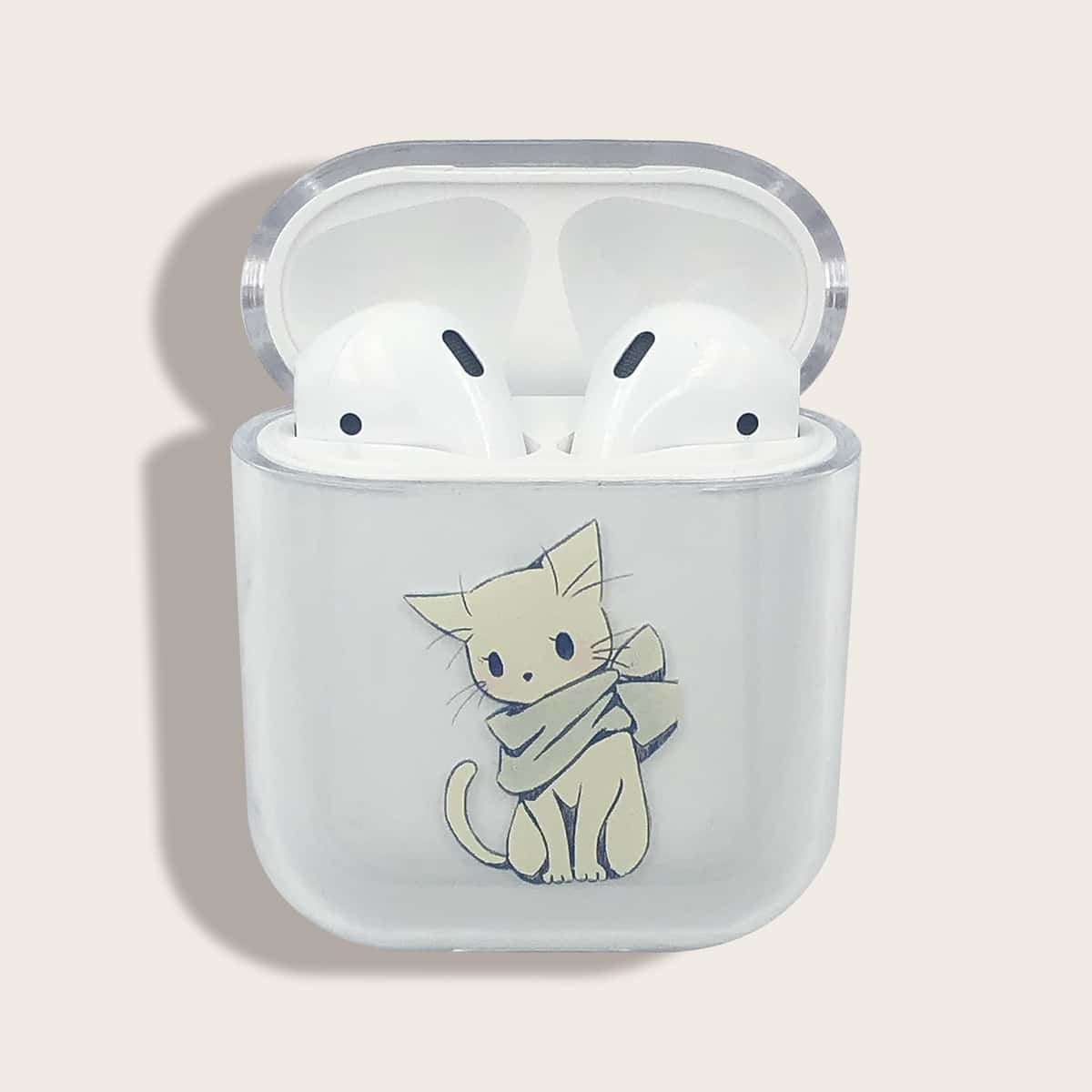 

Cute Cat Clear Airpods Case