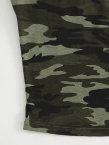 SHEIN EZwear Camo Print Cami Top - Multicolor - View 5