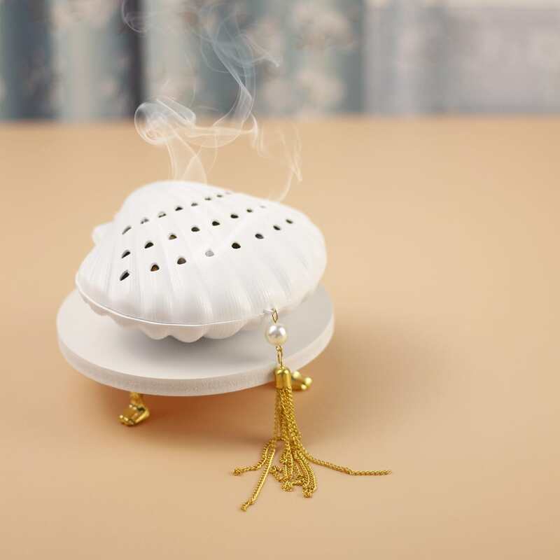 

Shell Shaped Incense Burner, White