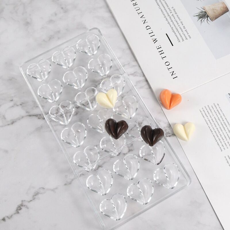 

1pc Heart Shaped Chocolate Mold, Clear